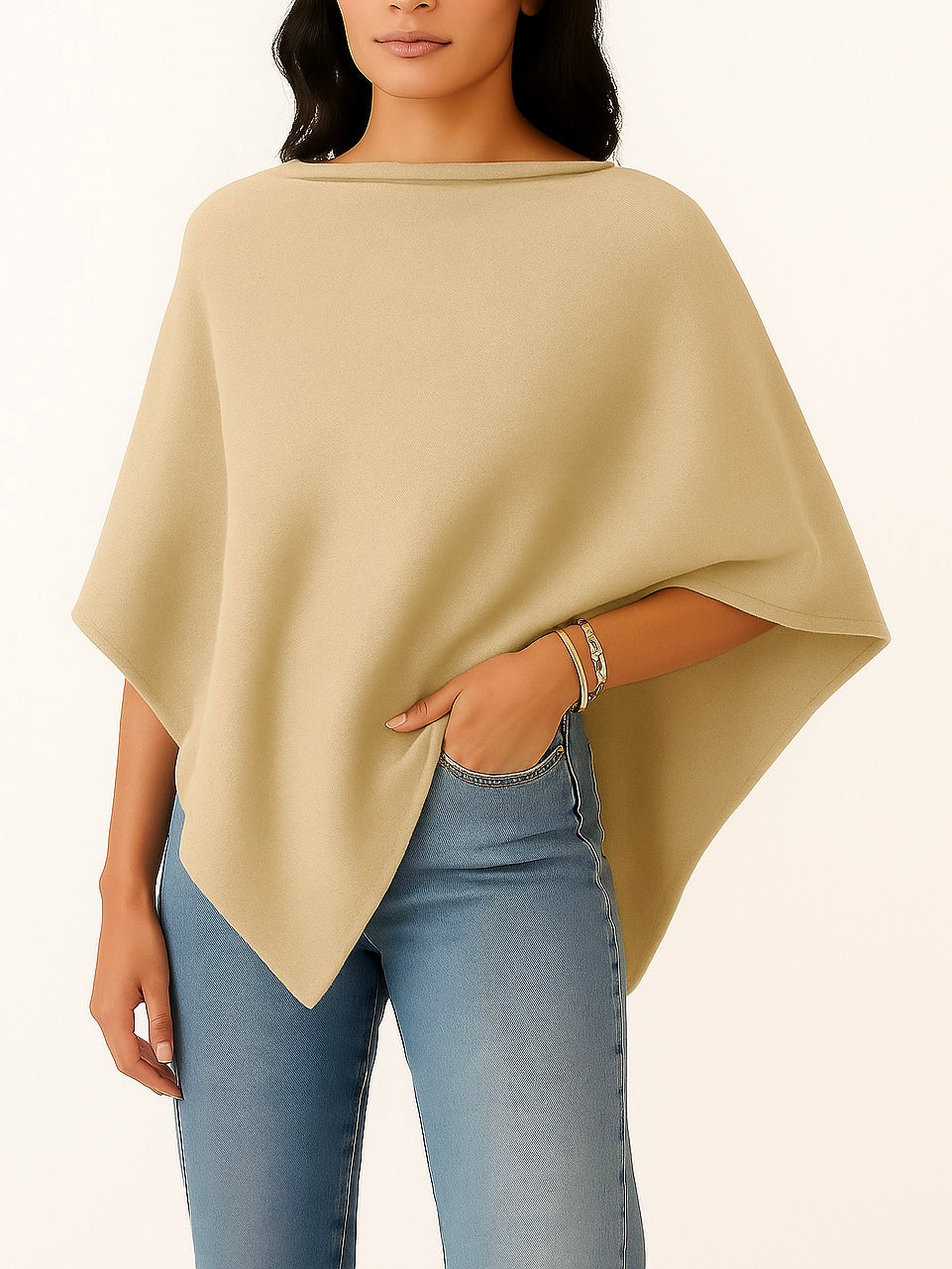 Capa Punto Asimétrica en Pico | Talla Única (XS a XL)