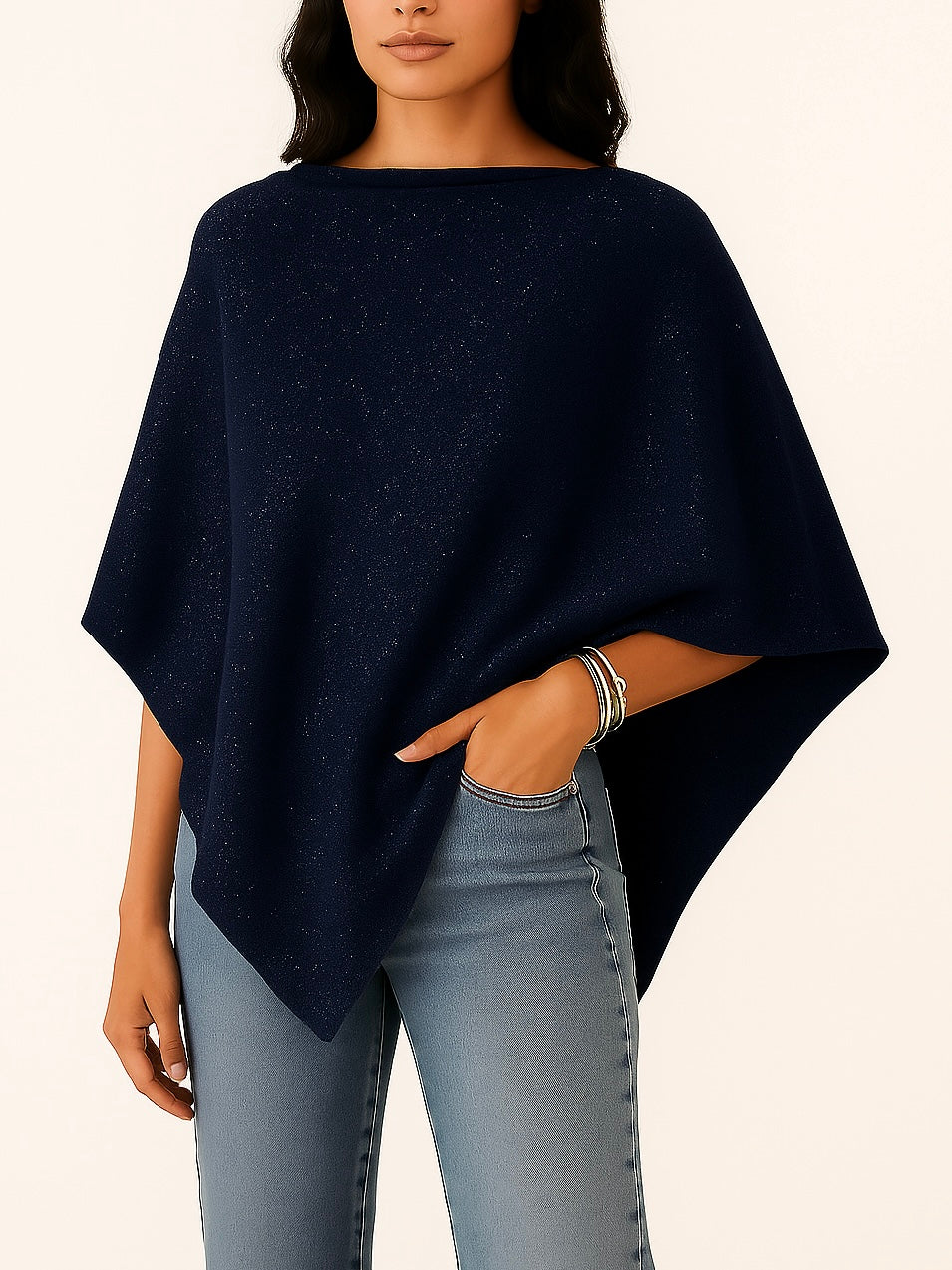 Capa Punto Asimétrica en Pico | Talla Única (XS a XL)