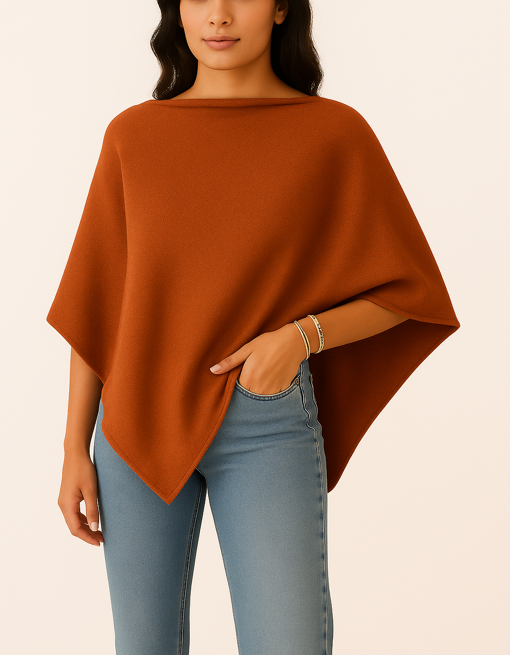 Capa Punto Asimétrica en Pico | Talla Única (XS a XL)