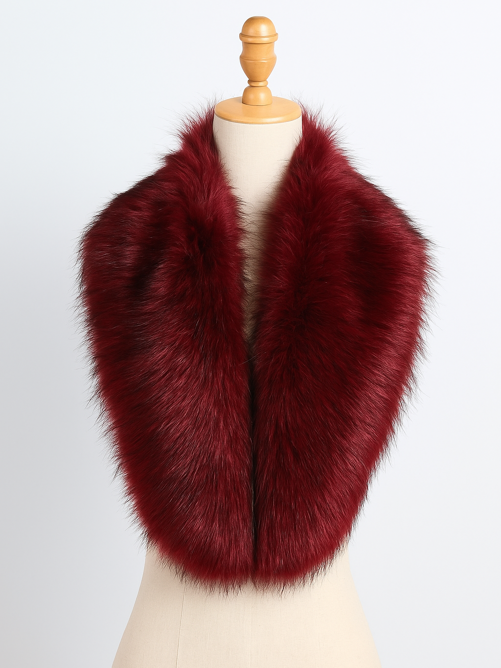 Cuello de pelo efecto natural con broche – Suave, elegante y disponible en varios colores