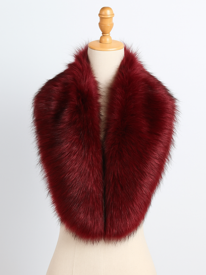 Cuello de pelo efecto natural con broche – Suave, elegante y disponible en varios colores