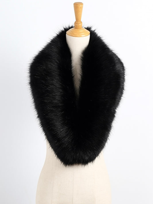 Cuello de pelo efecto natural con broche – Suave, elegante y disponible en varios colores