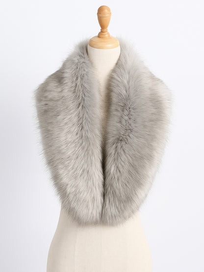 Cuello de pelo efecto natural con broche – Suave, elegante y disponible en varios colores