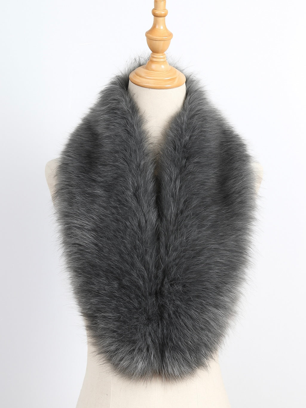 Cuello de pelo efecto natural con broche – Suave, elegante y disponible en varios colores