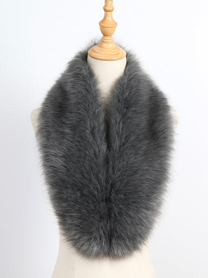 Cuello de pelo efecto natural con broche – Suave, elegante y disponible en varios colores