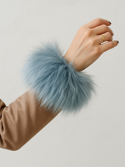 Cuello/Bandana y puños (2) de pelo efecto natural mujer - Comprar junto o separado