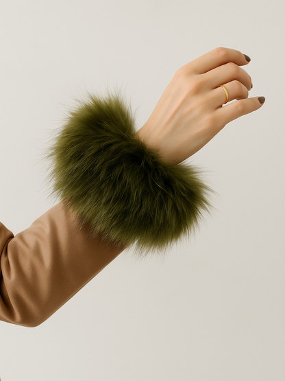 Cuello/Bandana y puños (2) de pelo efecto natural mujer - Comprar junto o separado