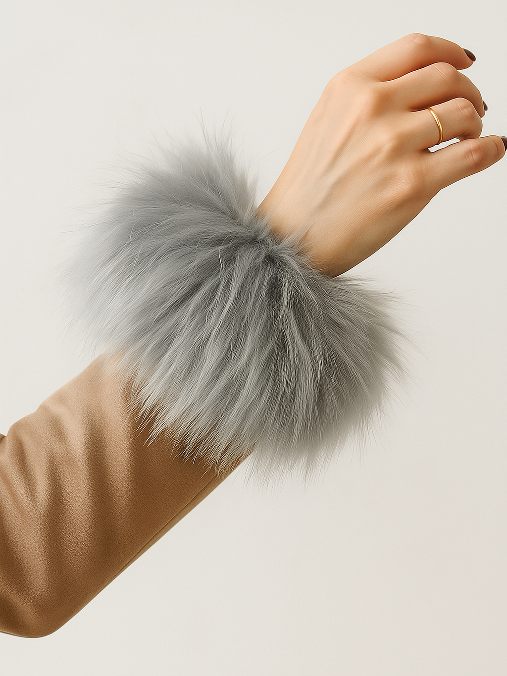 Cuello/Bandana y puños (2) de pelo efecto natural mujer - Comprar junto o separado