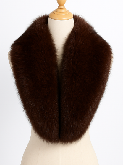 Cuello de pelo efecto natural con broche – Suave, elegante y disponible en varios colores