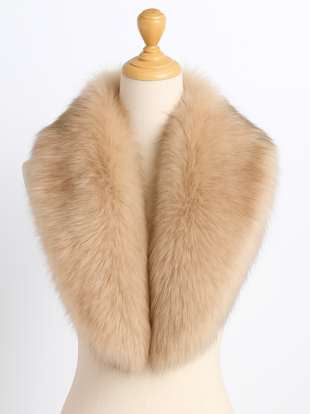 Cuello de pelo efecto natural con broche – Suave, elegante y disponible en varios colores