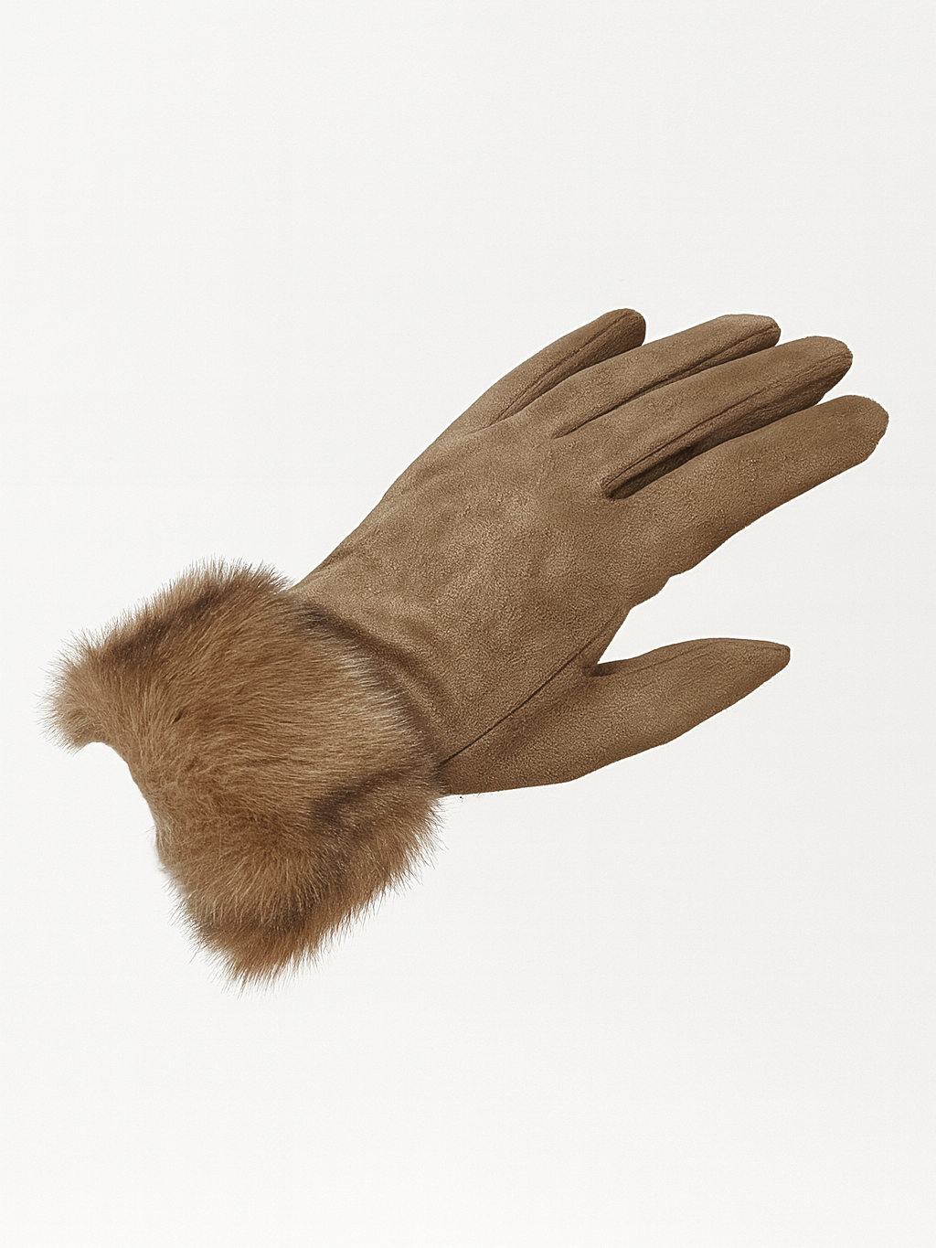 Guantes de Antelina con Puño de Pelo Sintético – Táctiles y Elegantes