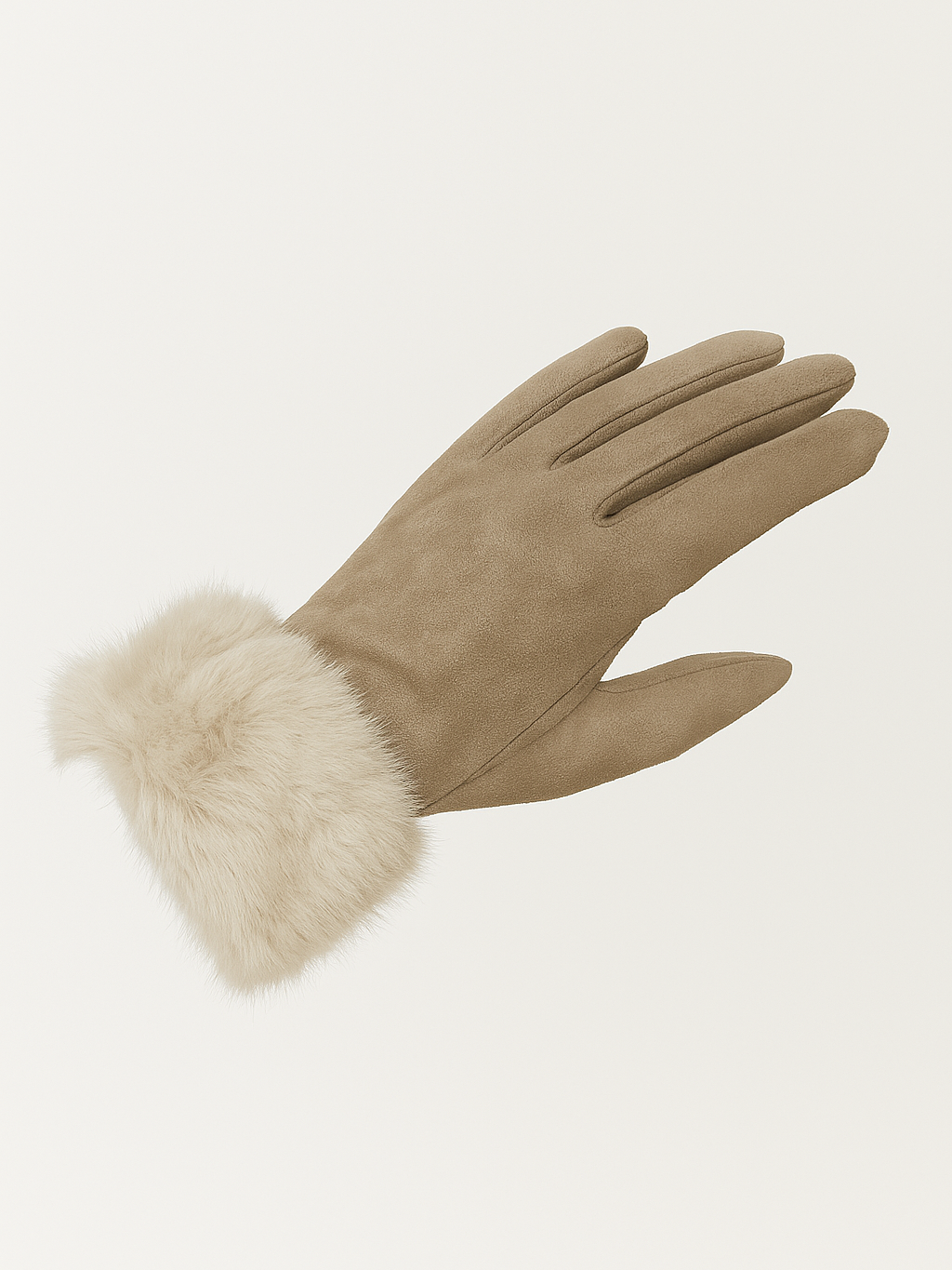 Guantes de Antelina con Puño de Pelo Sintético – Táctiles y Elegantes