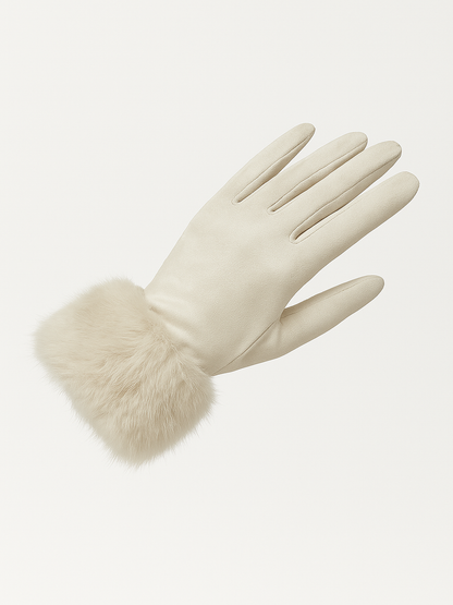 Guantes de Antelina con Puño de Pelo Sintético – Táctiles y Elegantes