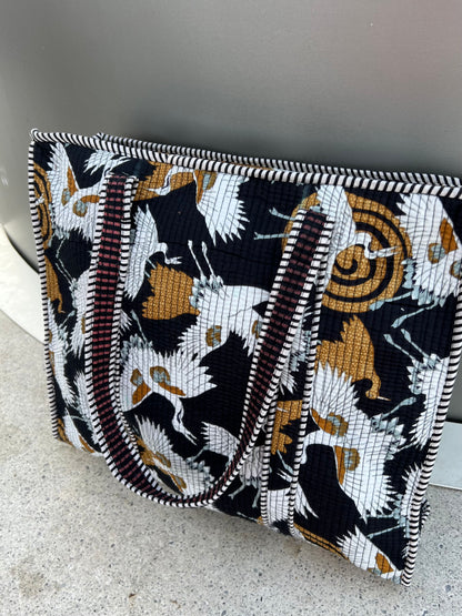 Bolsa viaje algodón Tote bag con cremallera
