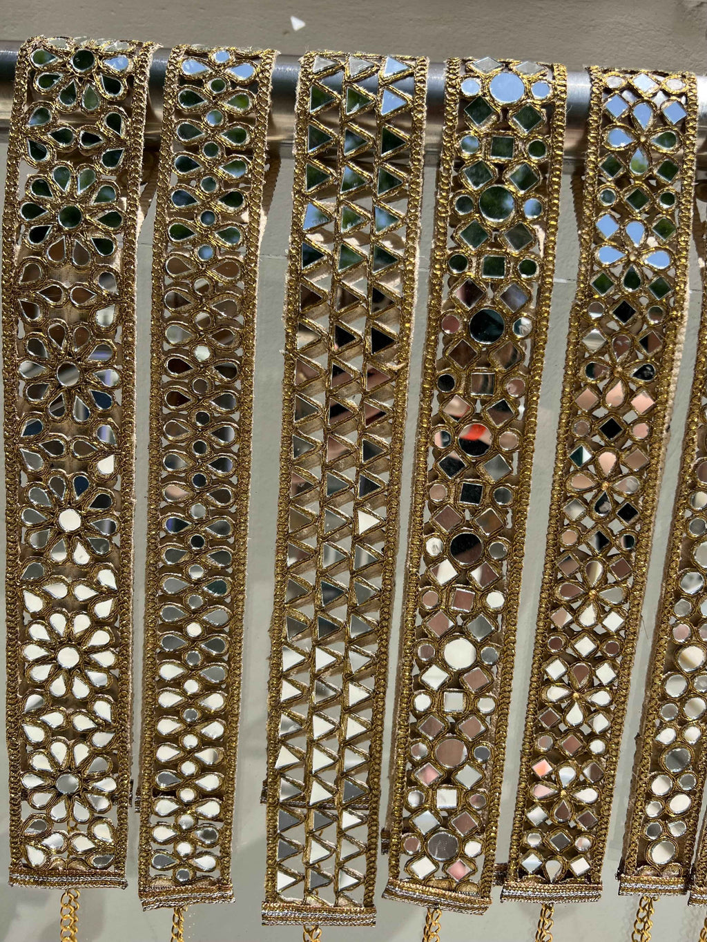 Choker espejos Dorado mujer