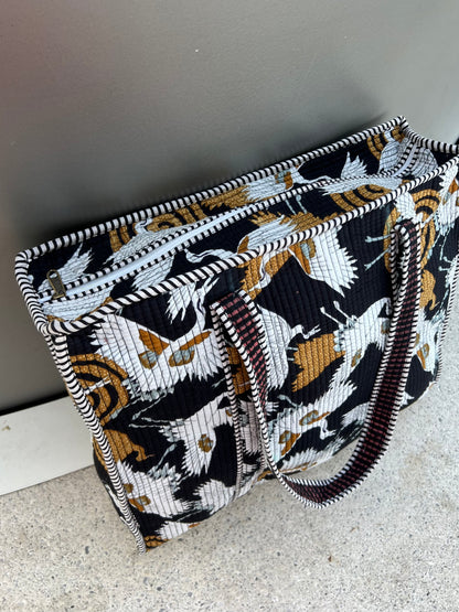 Bolsa viaje algodón Tote bag con cremallera