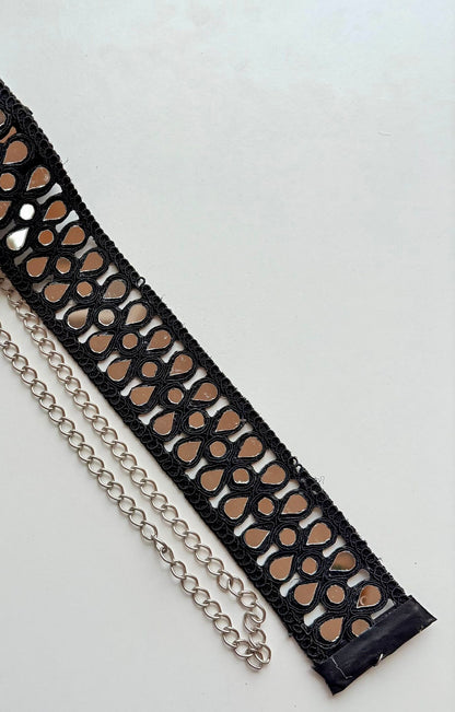 Cinturón espejos Dorado y Plateado mujer con cadena ajustable