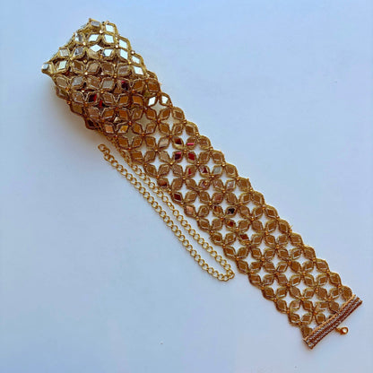 Cinturón espejos Dorado y Plateado mujer con cadena ajustable