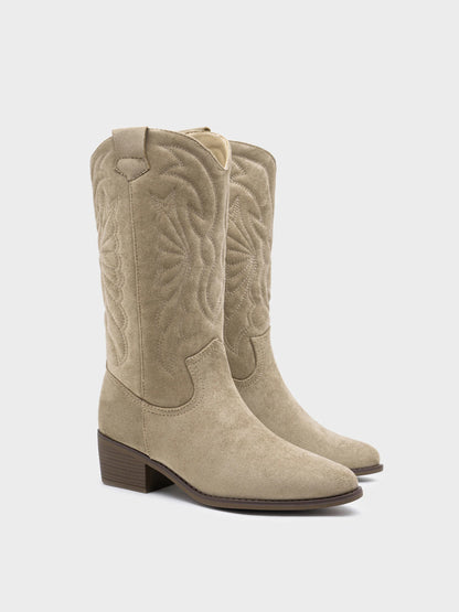 Botas Cowboy 32 cm de Caña Mujer Bordadas | Recomendamos una talla más (36-41)