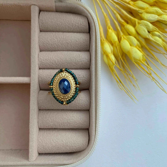 Anillo Lauren Piedras Baño de Oro - MINNI MOON-Lepetitemarie-Singularu-PDPAOLA-Luamarta
