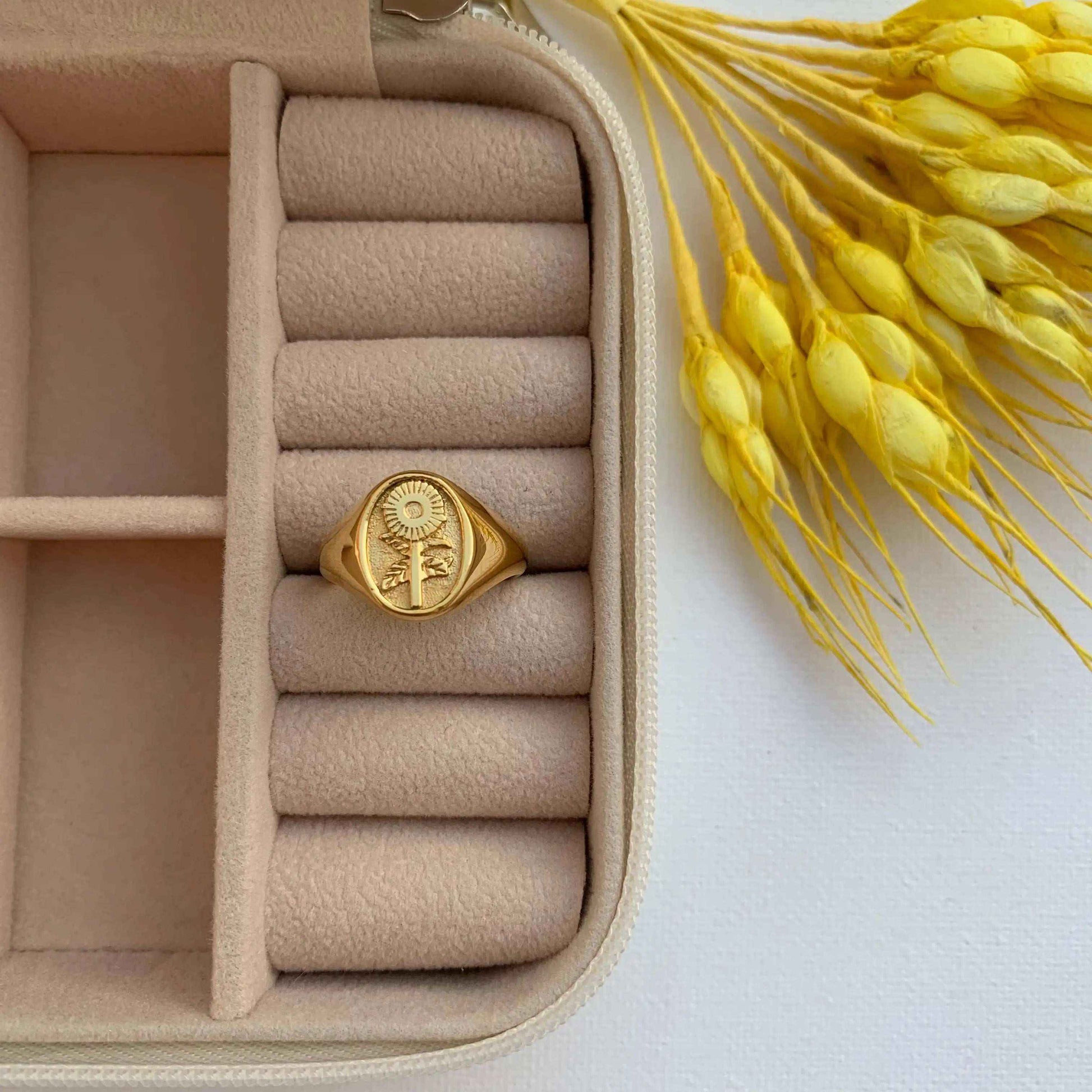 Anillo Girasol Baño de Oro - MINNI MOON-Lepetitemarie-Singularu-PDPAOLA-Luamarta