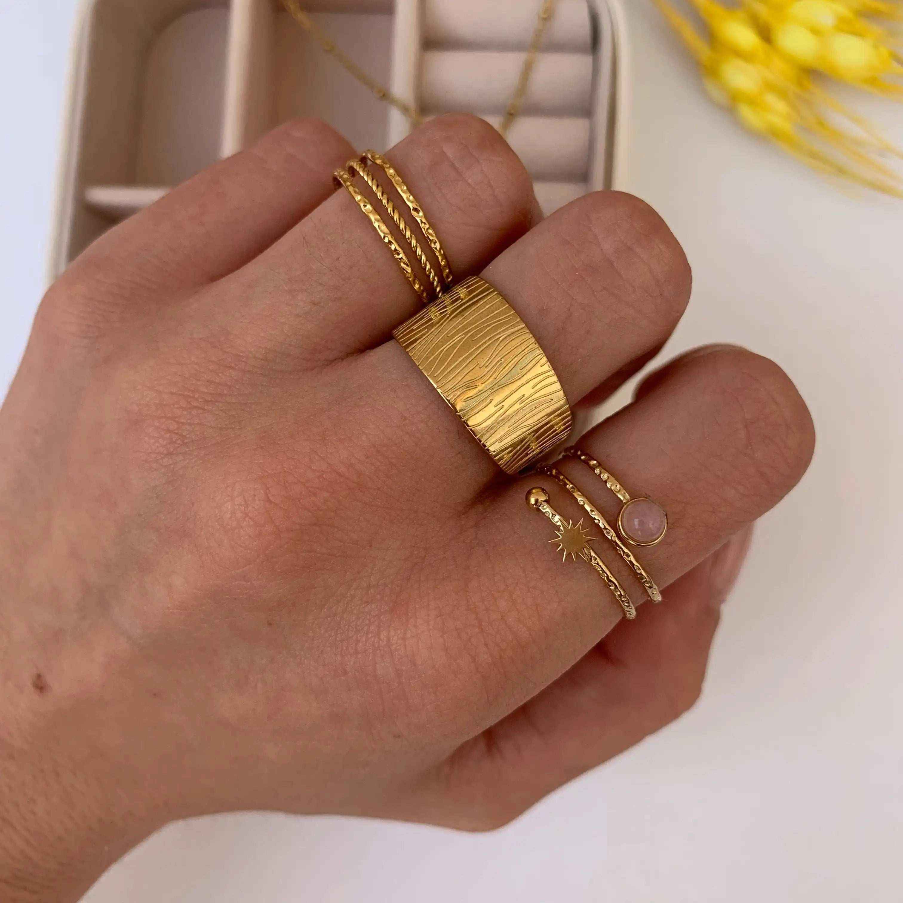 Anillo Tigre Baño de Oro - MINNI MOON-Lepetitemarie-Singularu-PDPAOLA-Luamarta