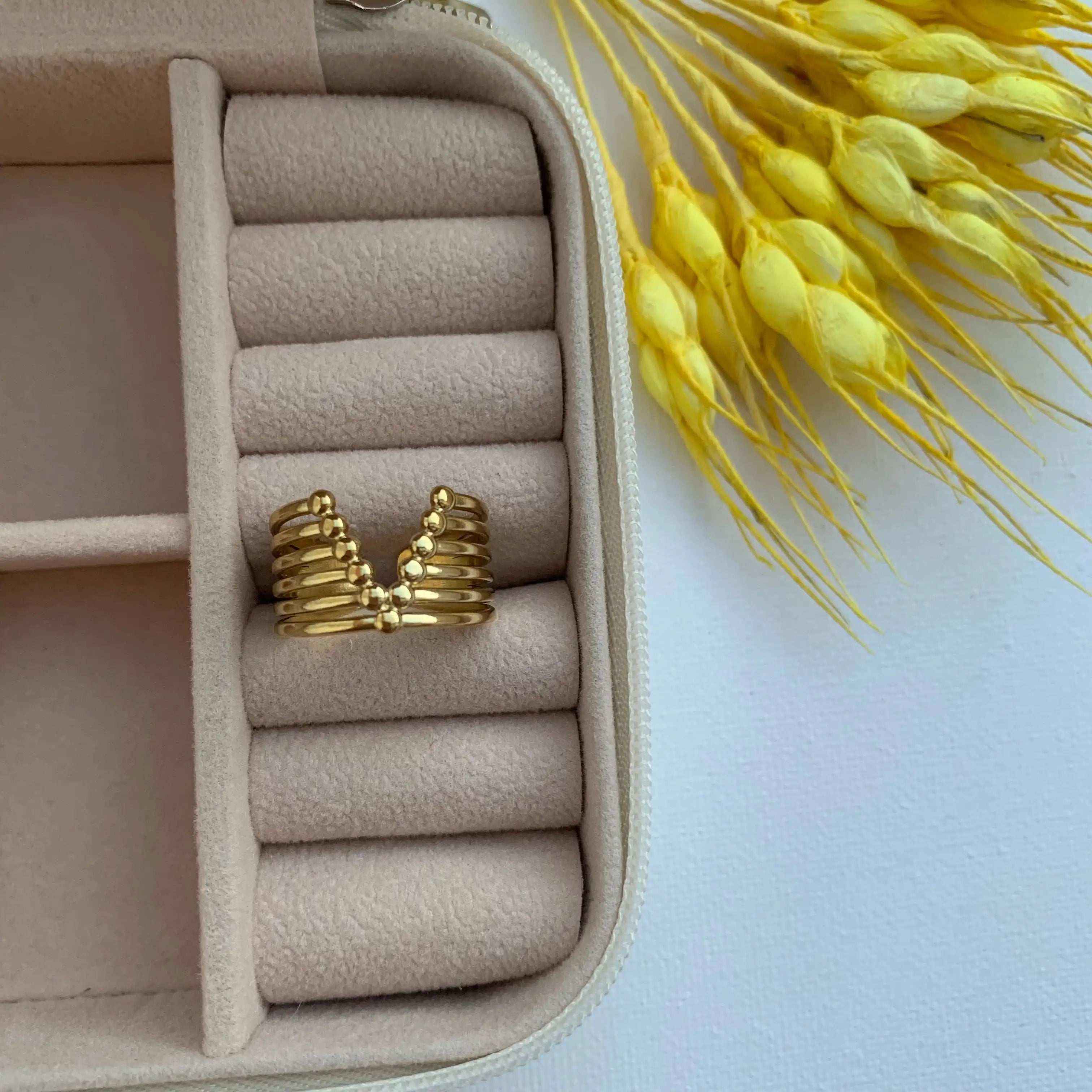 Anillo Triangle Baño de Oro - MINNI MOON-Lepetitemarie-Singularu-PDPAOLA-Luamarta