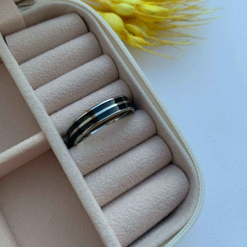 Anillo de hombre Plateado y Negro Aarón - MINNI MOON-Lepetitemarie-Singularu-PDPAOLA-Luamarta