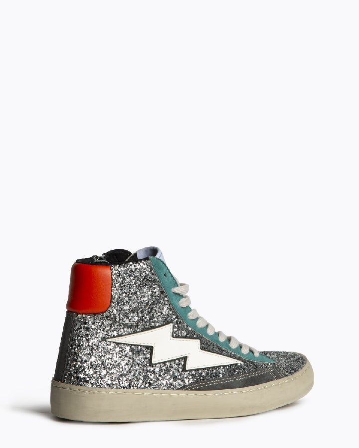Zapatillas rayo con purpurina mujer – Tallas 36 a 41