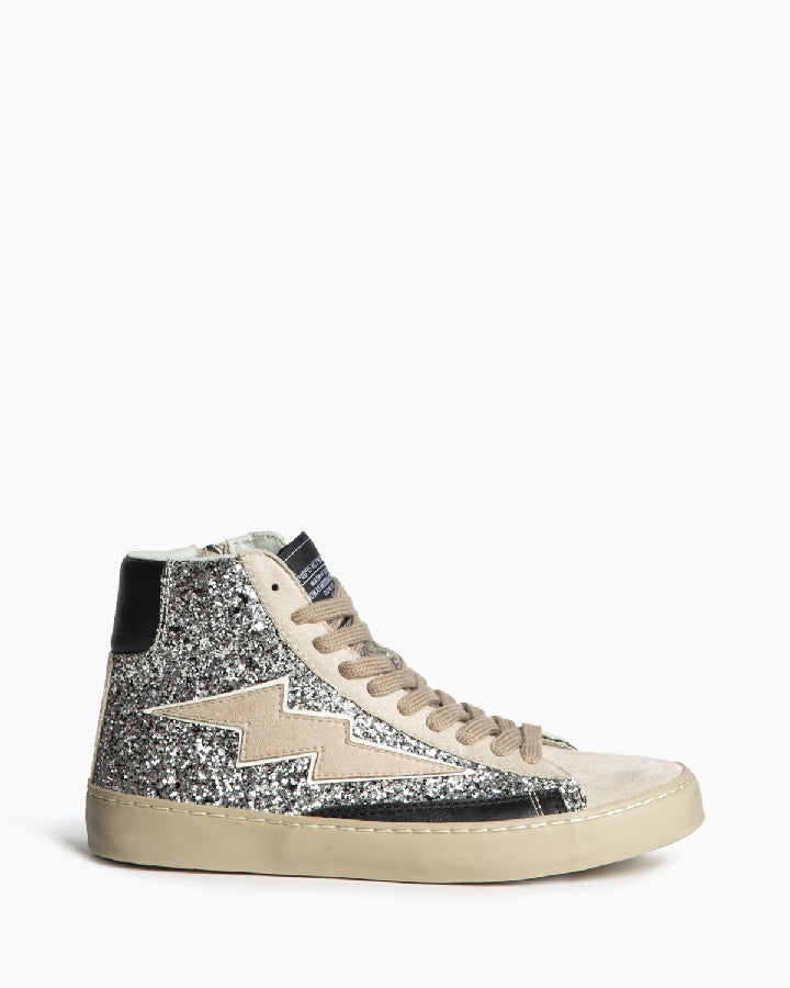 Zapatillas rayo con purpurina mujer – Tallas 35 a 41 | Tallan grandes, pedir una talla menos