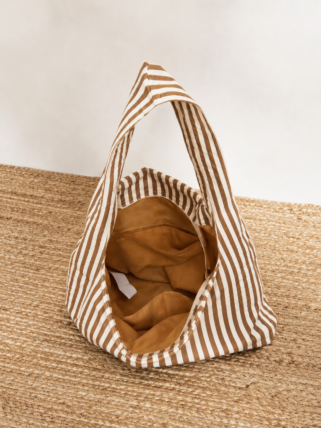 Bolsa Hobo de Tela de Rayas Pastel 35x15x35 cm | Bolsa de Hombro
