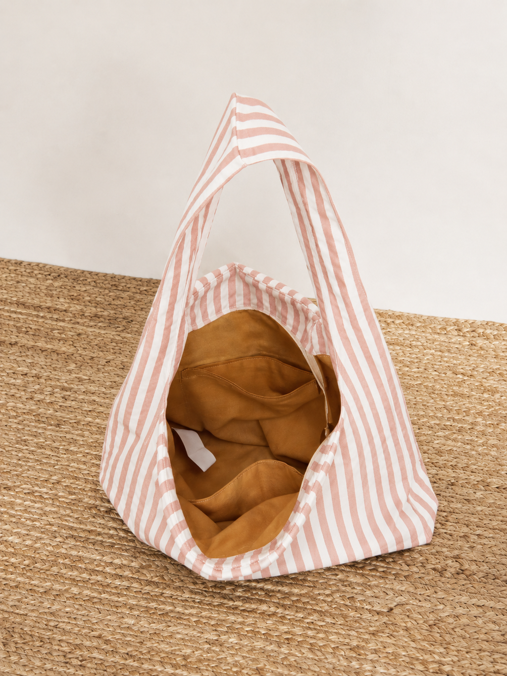 Bolsa Hobo de Tela de Rayas Pastel 35x15x35 cm | Bolsa de Hombro