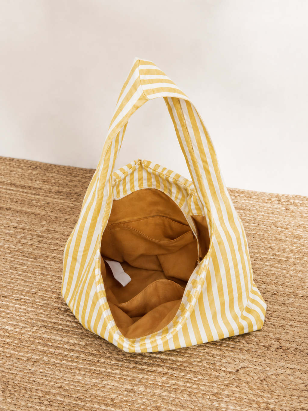 Bolsa Hobo de Tela de Rayas Pastel 35x15x35 cm | Bolsa de Hombro
