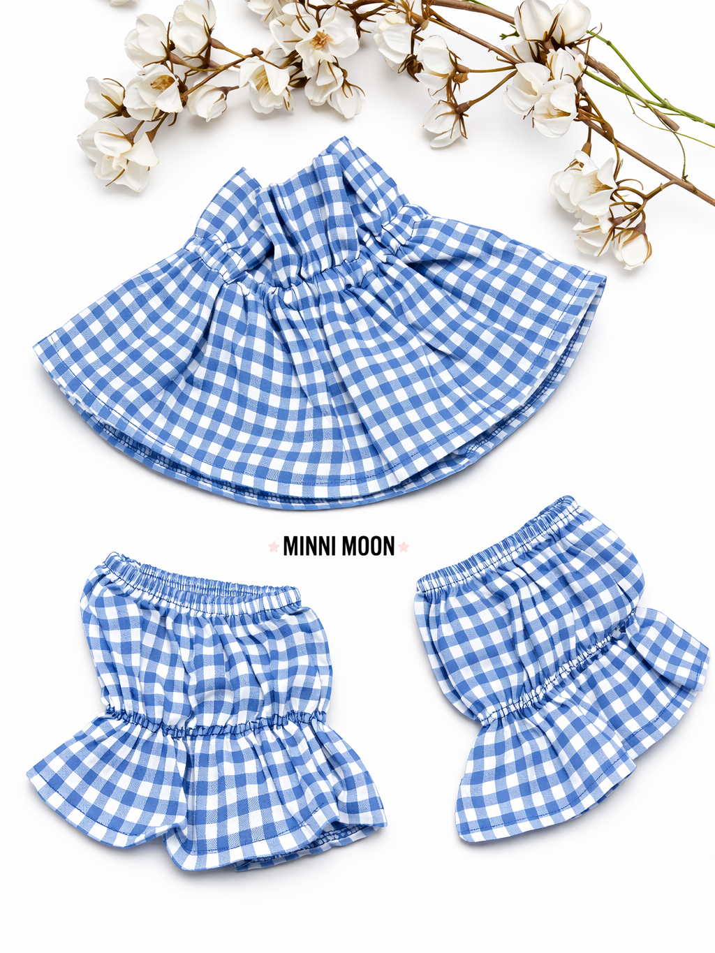 Cuello Cuadros Vichy o Rayas + Puños Elásticos (Pack 3 piezas) | Cuello falso jersey o camisa