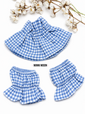 Cuello Cuadros Vichy o Rayas + Puños Elásticos (Pack 3 piezas) | Cuello falso jersey o camisa