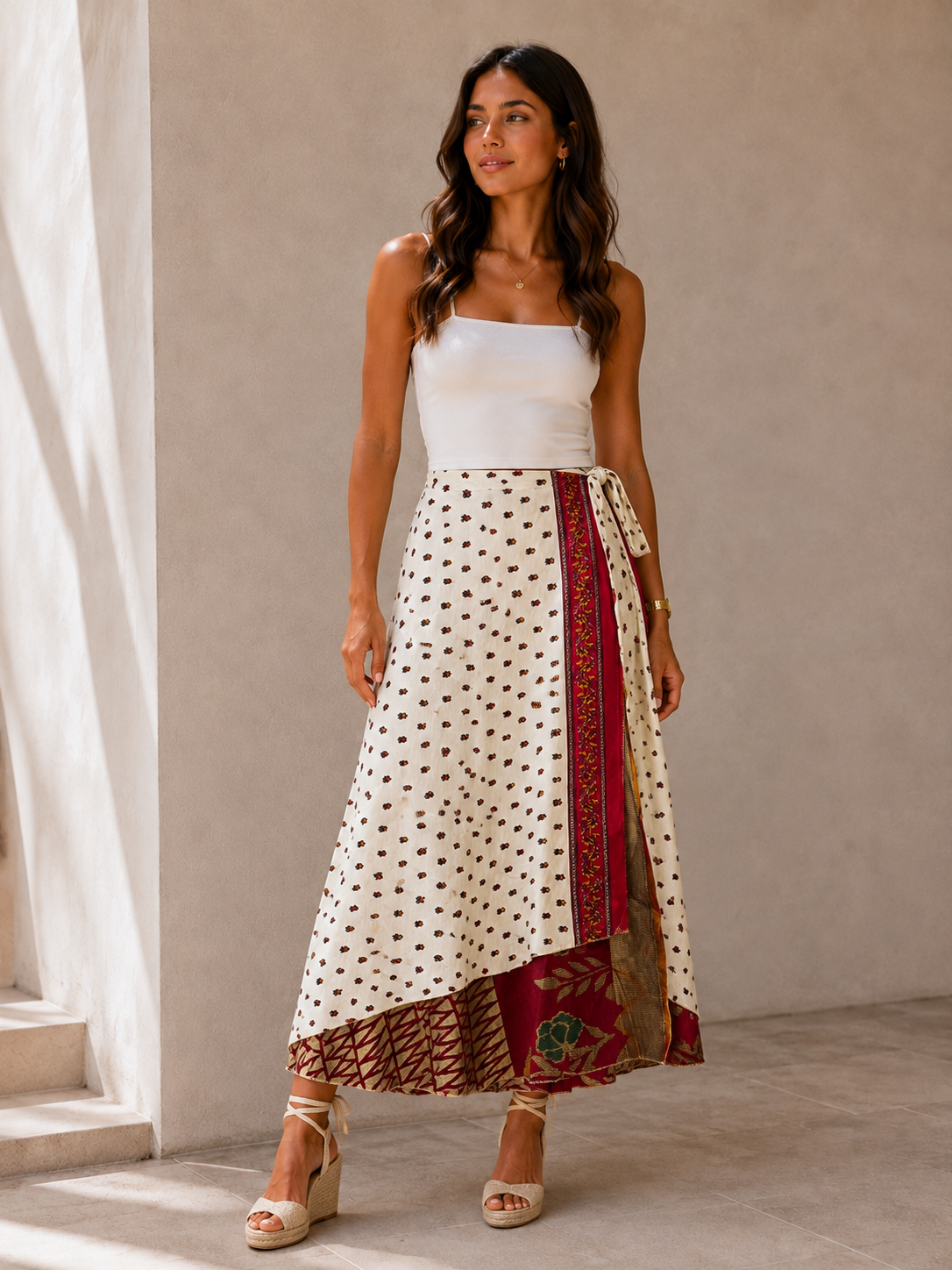 Falda a Capas India Reversible | Estampados diferentes