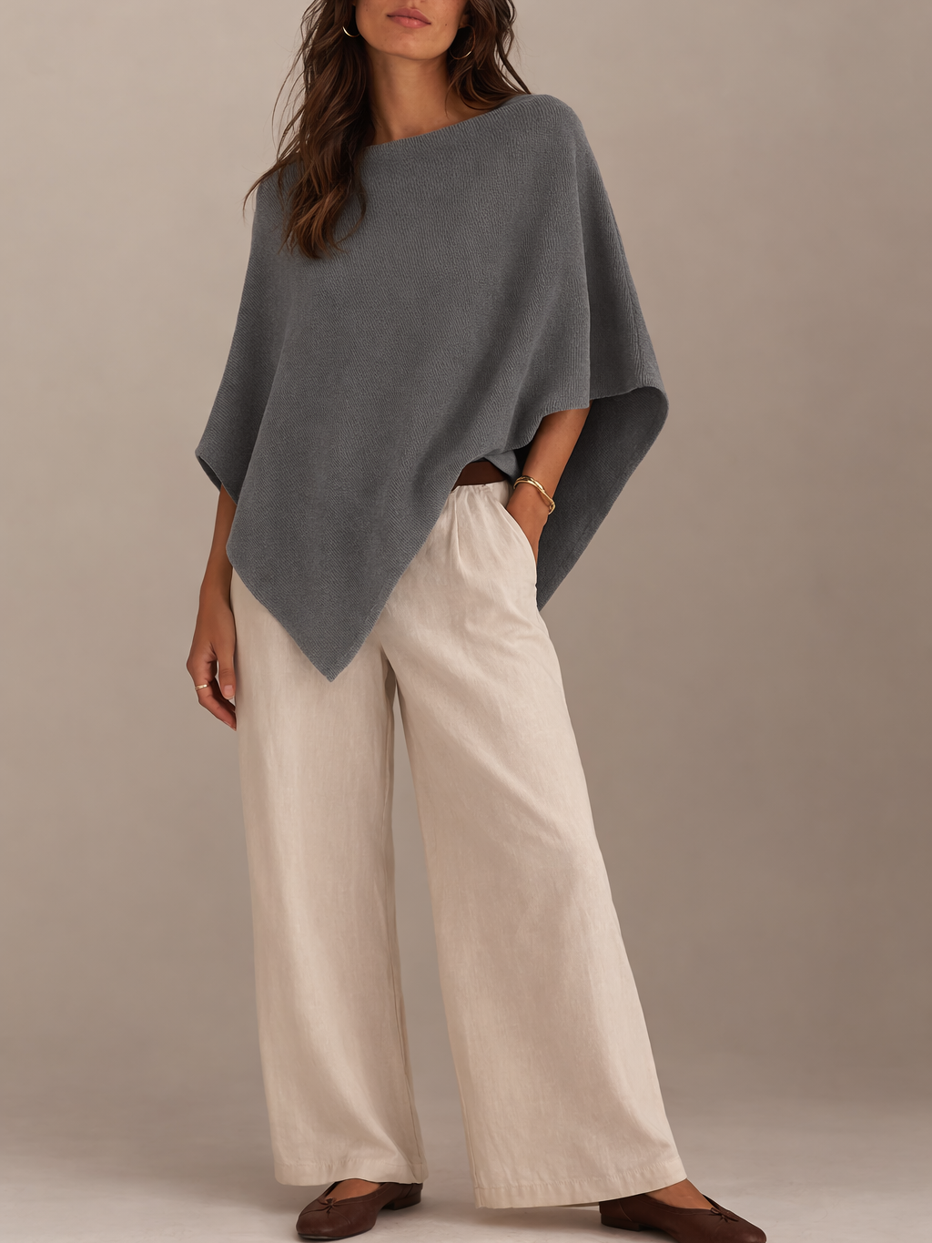 Capa Punto Asimétrica en Pico | Talla Única (XS a XL)