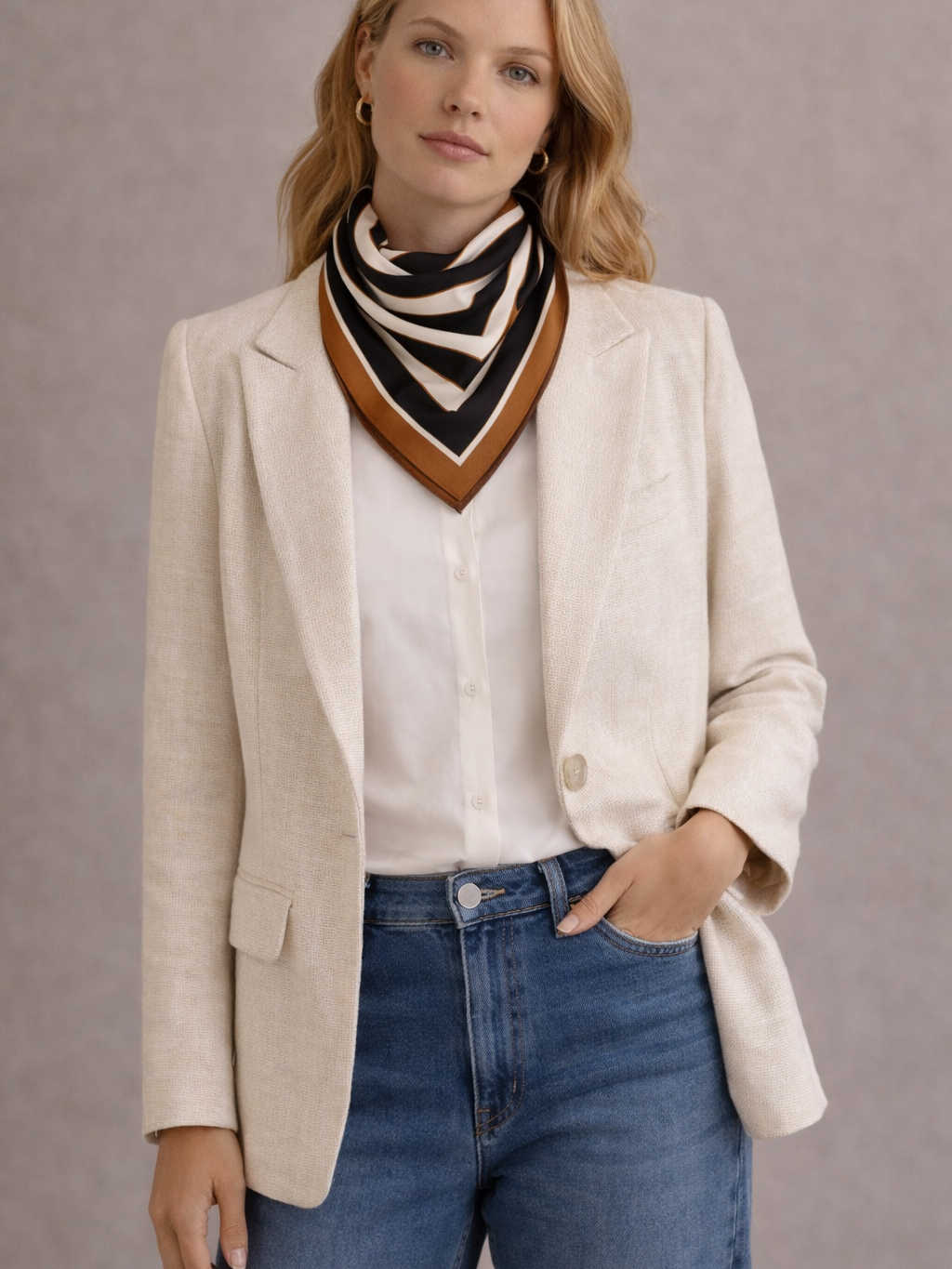 Pañuelo Cuadrado Satinado 70x70 cm para Mujer | Estampados en tendencia