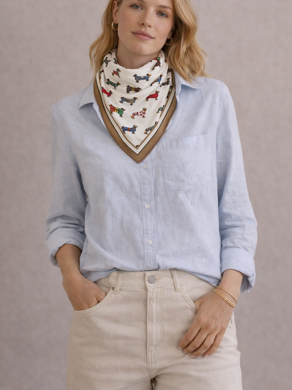 Pañuelo Cuadrado Satinado 70x70 cm para Mujer | Estampados en tendencia