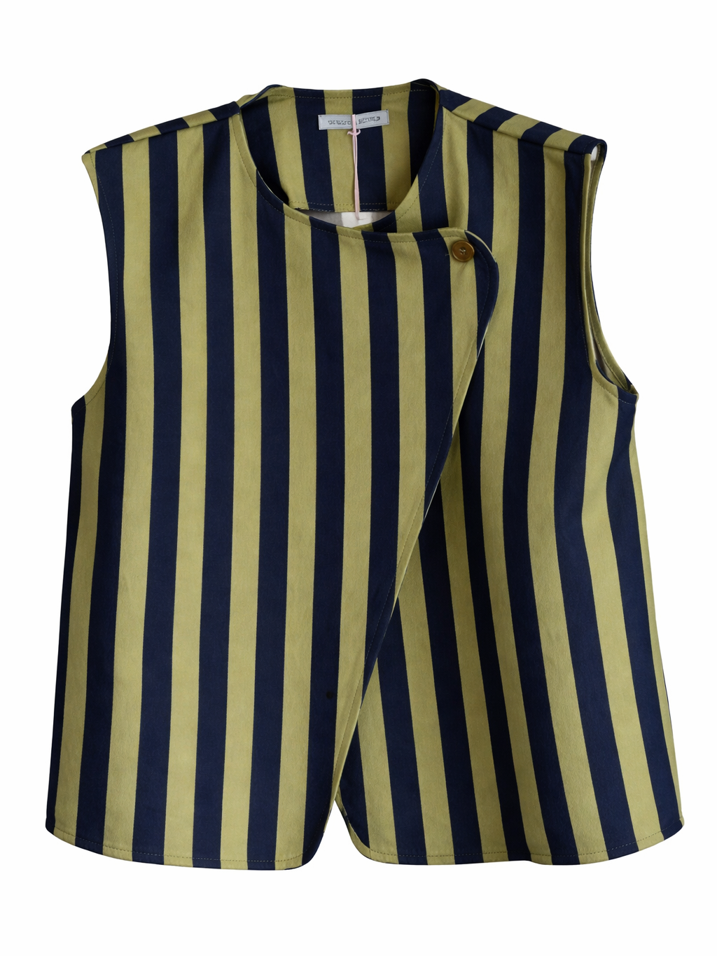 Chaleco de Rayas Bicolor Mujer Estructurado Sin Mangas | Hecho en Italia