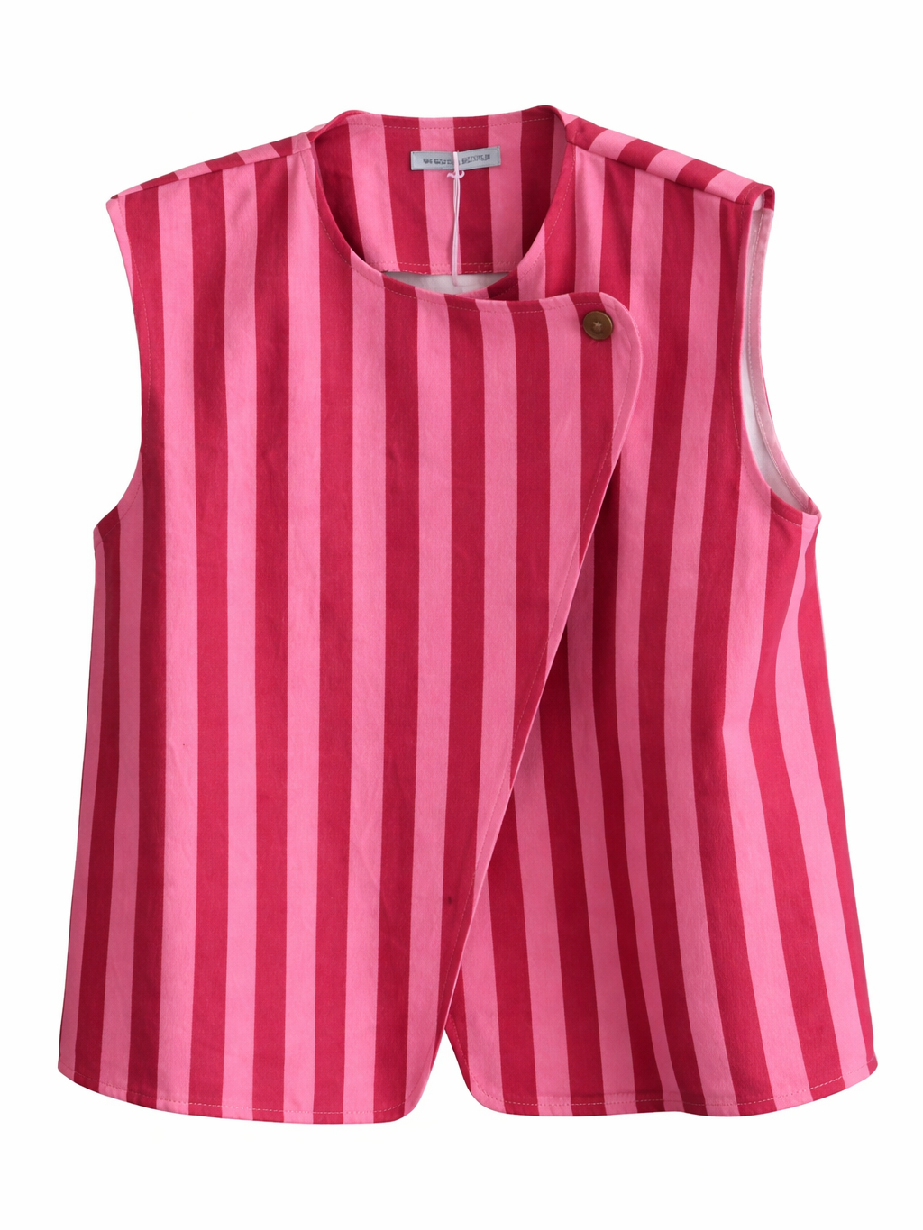 Chaleco de Rayas Bicolor Mujer Estructurado Sin Mangas | Hecho en Italia
