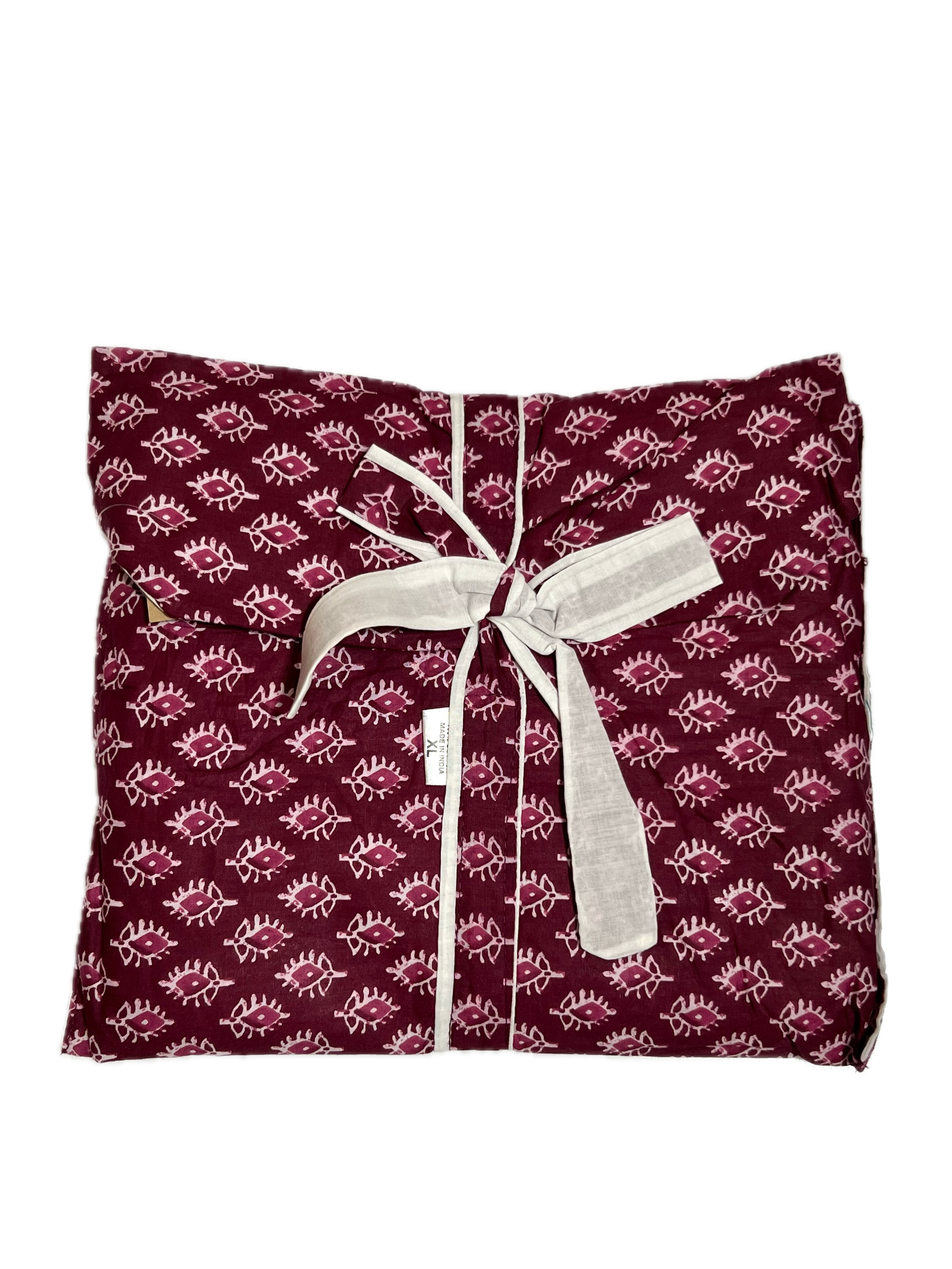 Pijama Camisero Largo Estampado de Algodón para mujer | Bolsa incluida