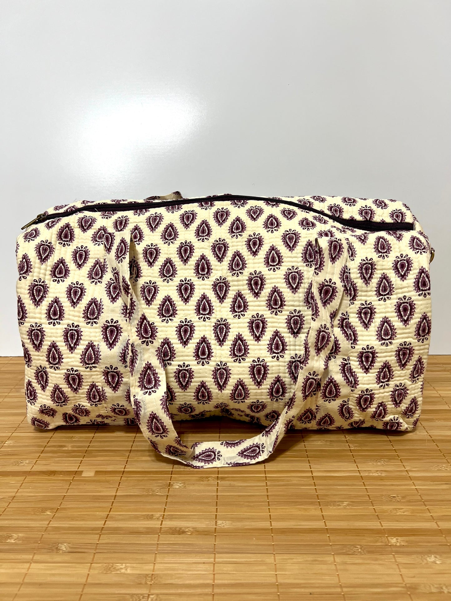 Bolso viaje de India de algodón hecho a mano | Bolso para usar como equipaje de mano o cabina 40x30x20 cm