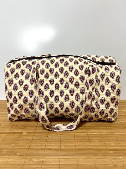 Bolso viaje de India de algodón hecho a mano | Bolso para usar como equipaje de mano o cabina 40x30x20 cm