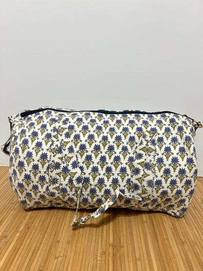 Bolso viaje de India de algodón hecho a mano | Bolso para usar como equipaje de mano o cabina