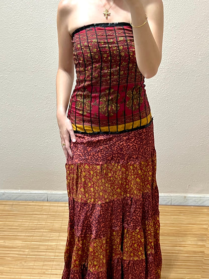 Vestidos indios palabra de honor | Talla única