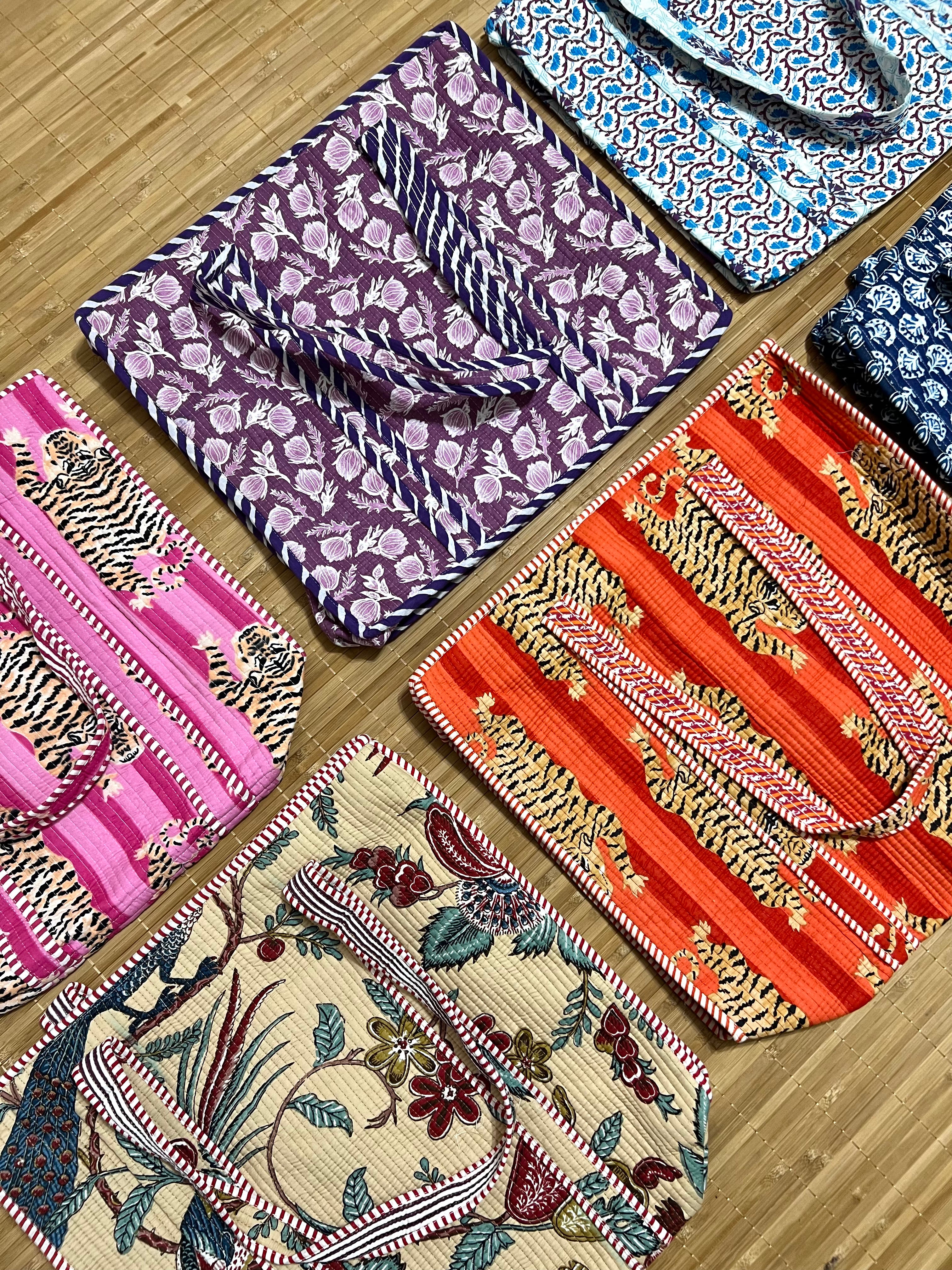 Bolsa viaje algodón Tote bag con cremallera | 45x37x13cm