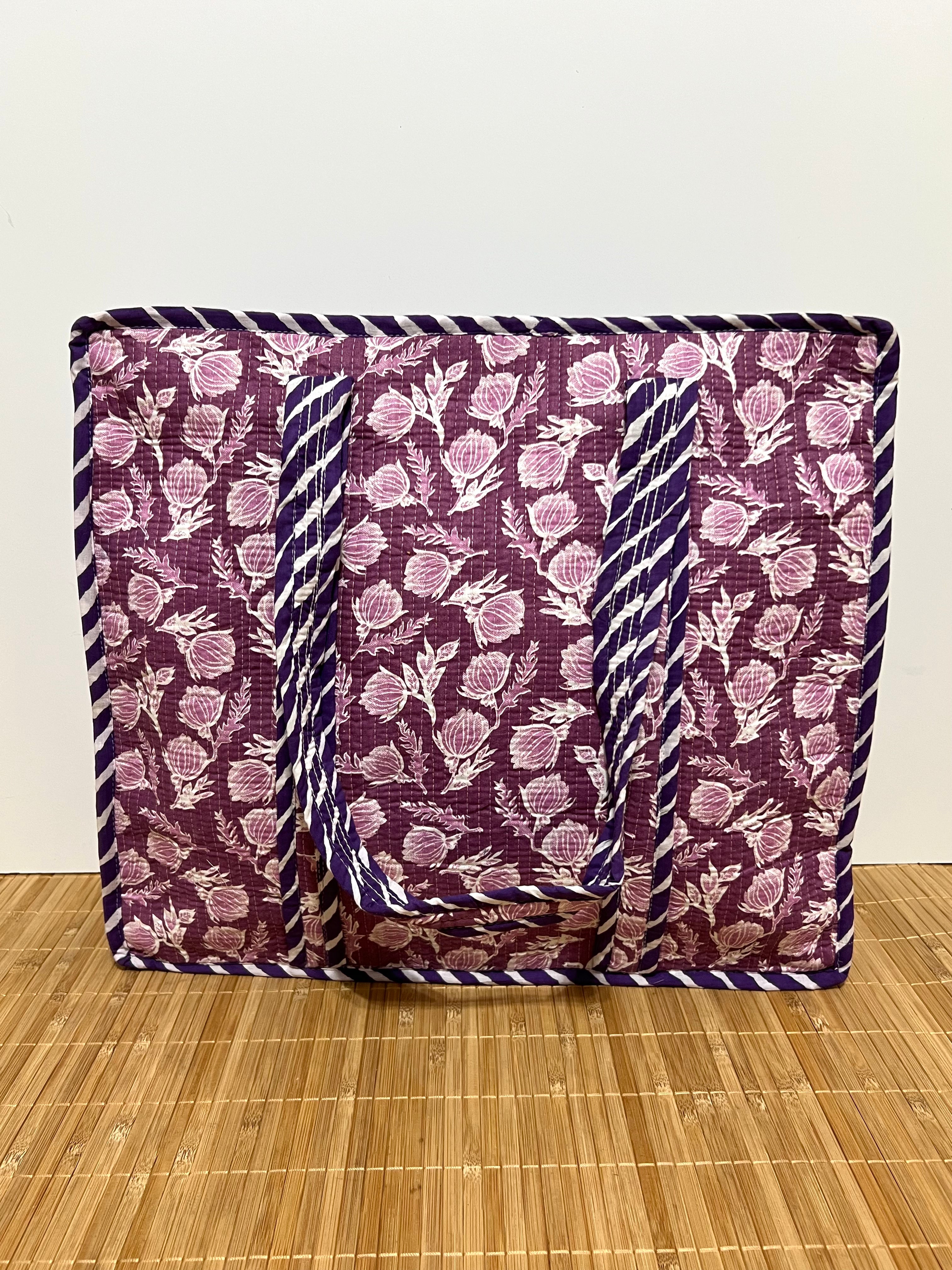 Bolsa viaje algodón Tote bag con cremallera | 45x37x13cm