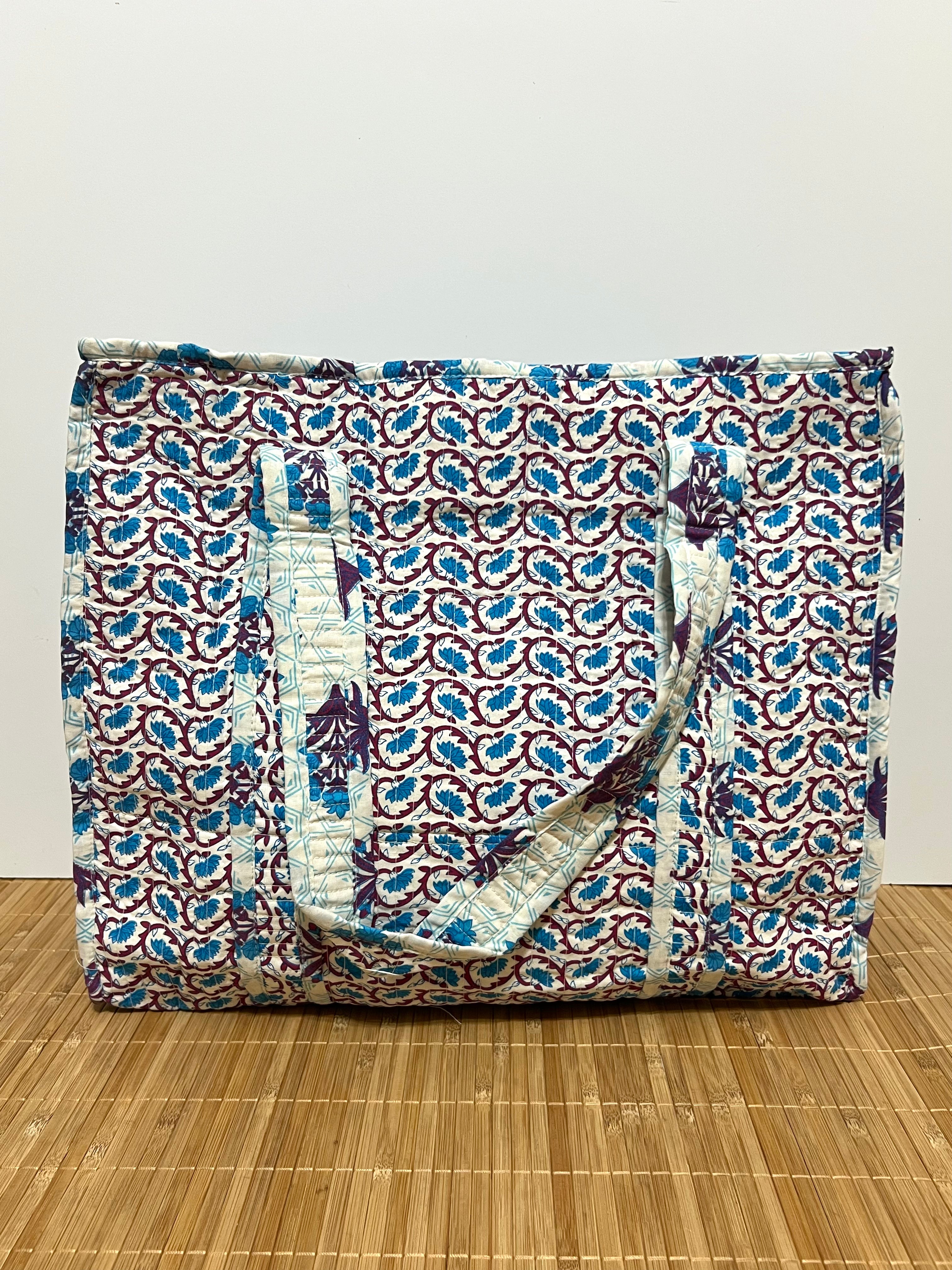 Bolsa viaje algodón Tote bag con cremallera | 45x37x13cm