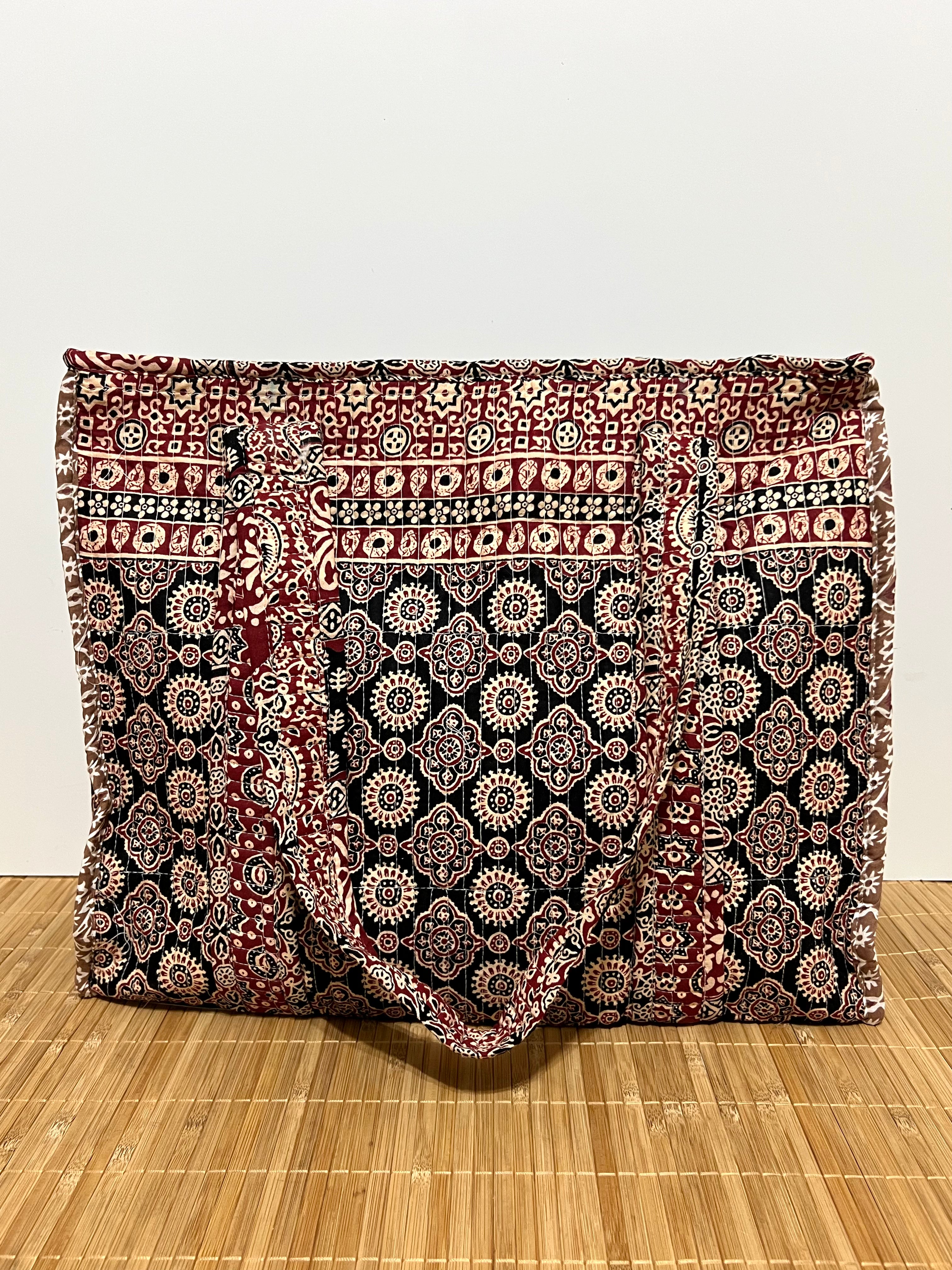 Bolsa viaje algodón Tote bag con cremallera | 45x37x13cm